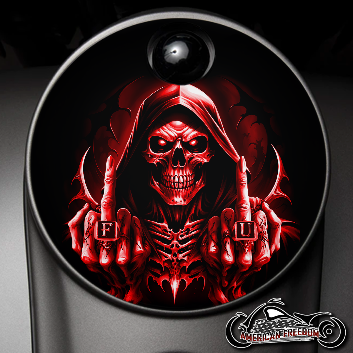 Custom Fuel Door - FU Reaper Red